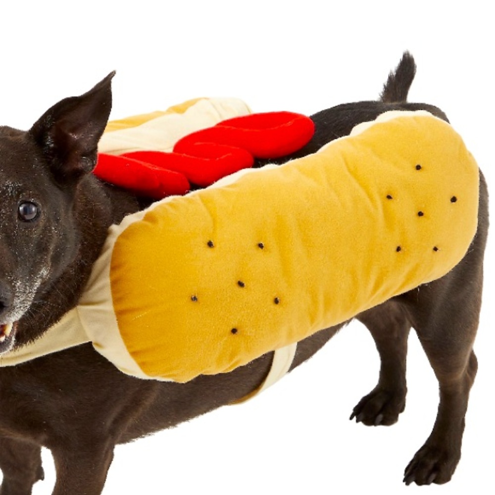 Hotdog dog costume size large